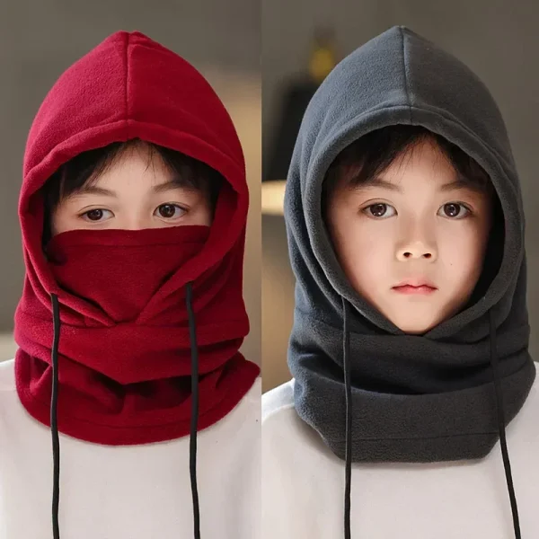 bonnet capuche polaire hiver écharpe combiné