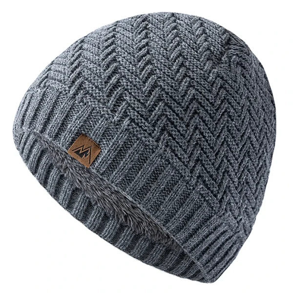 bonnet tricot fausse fourrure