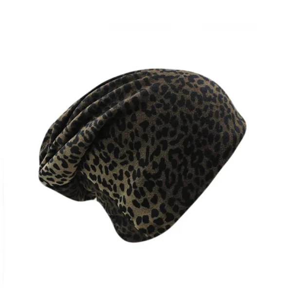 bonnet coton léopard