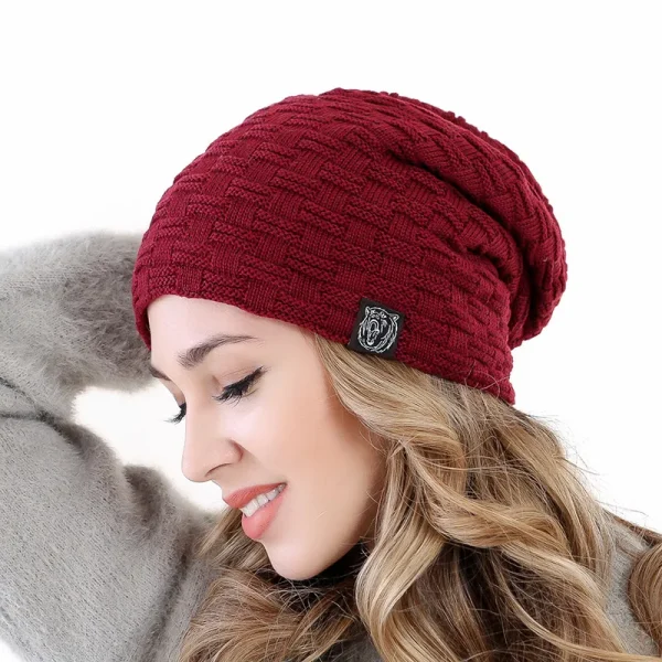 bonnet tricoté femme ski