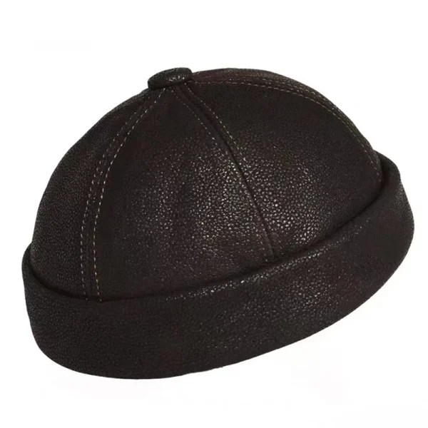 casquette rétro cuir véritable