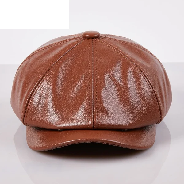 béret en cuir véritable