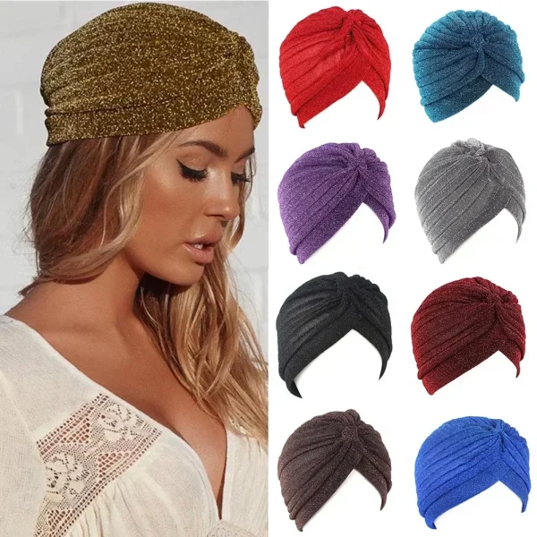 bonnet turban soie élégant