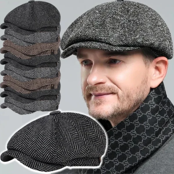 Béret rétro chaud en polyester